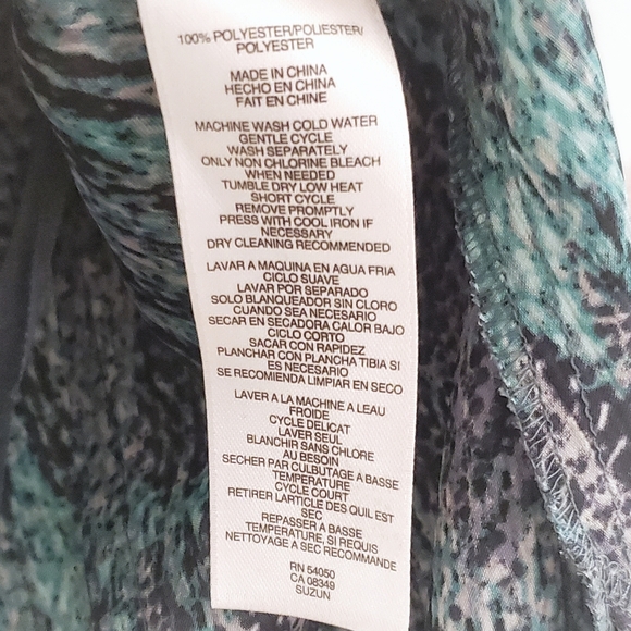 Kasper P/S petite teal ang grey sleeveless blouse - Picture 2 of 3